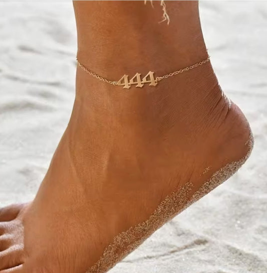 Angel Number 444 Anklet