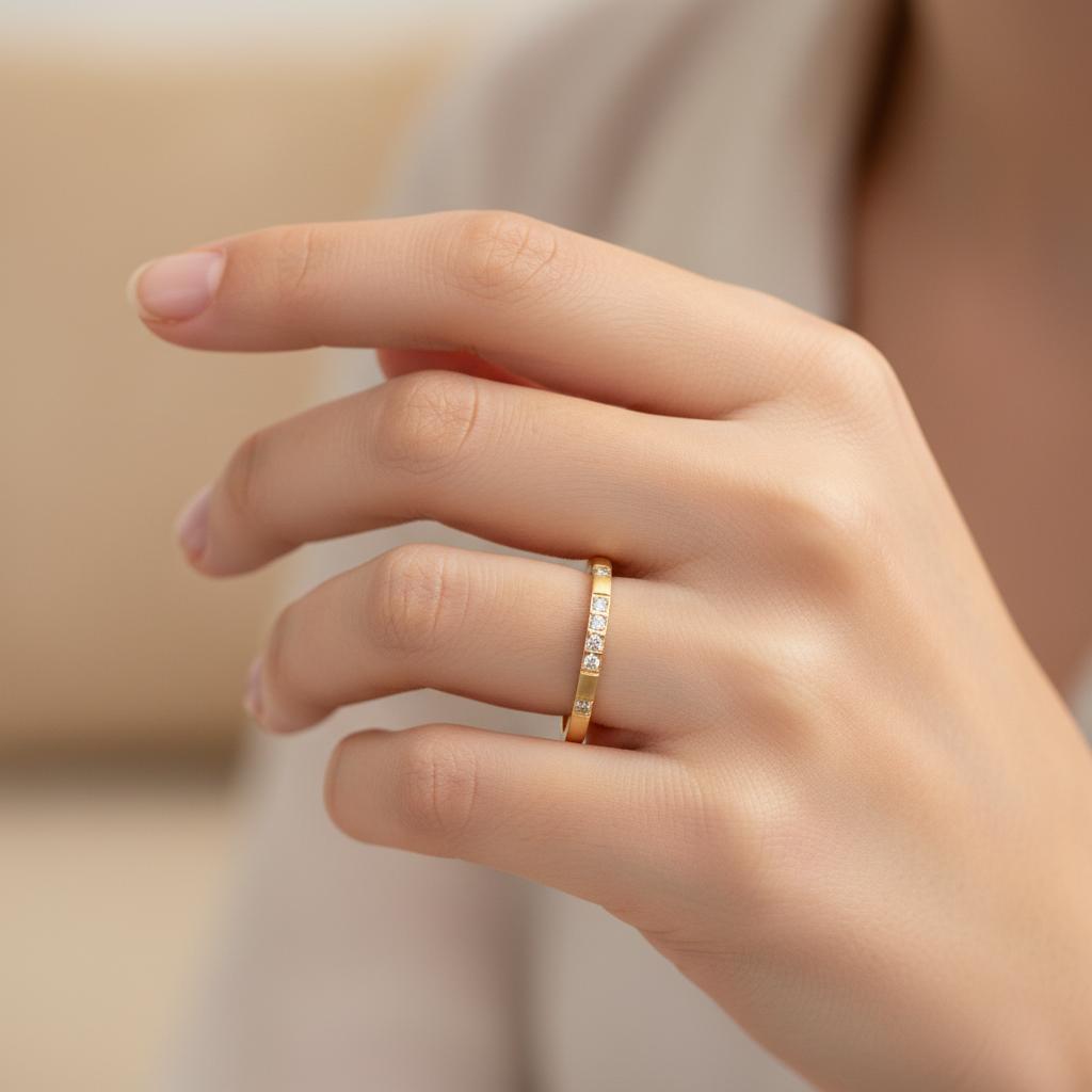 Trendy Small CZ Ring