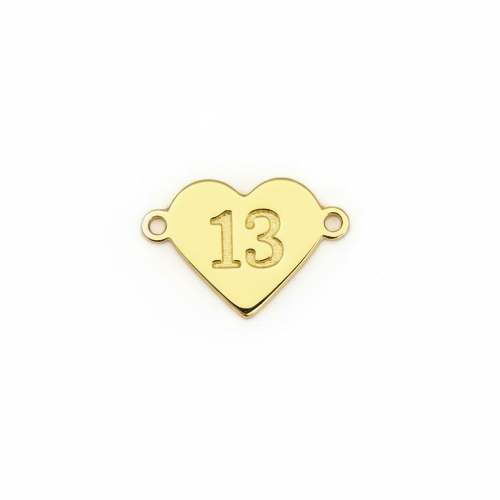 Gold 13 Heart Connector