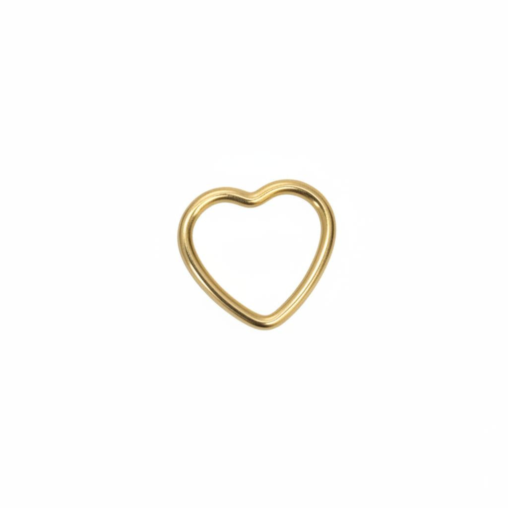 Gold Flat Heart Connector