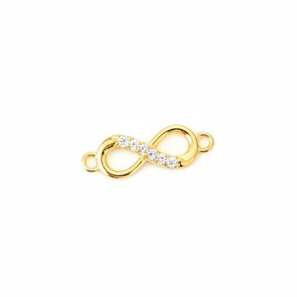 Gold CZ Infinity Charm