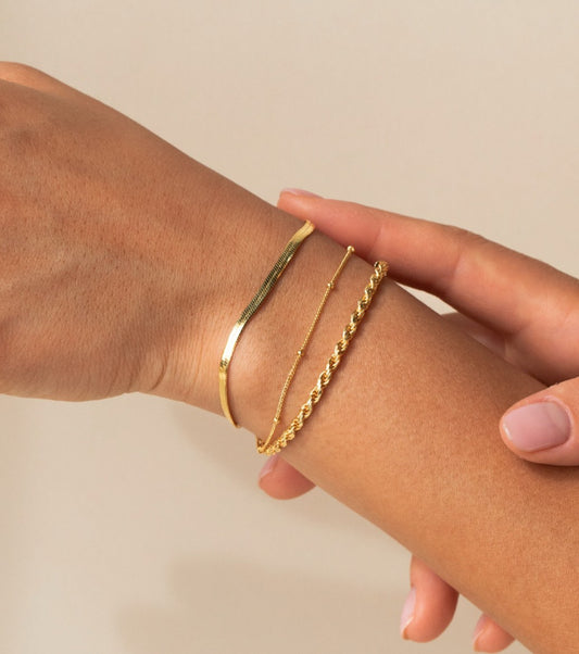 Herringbone Flat Snake Bracelet