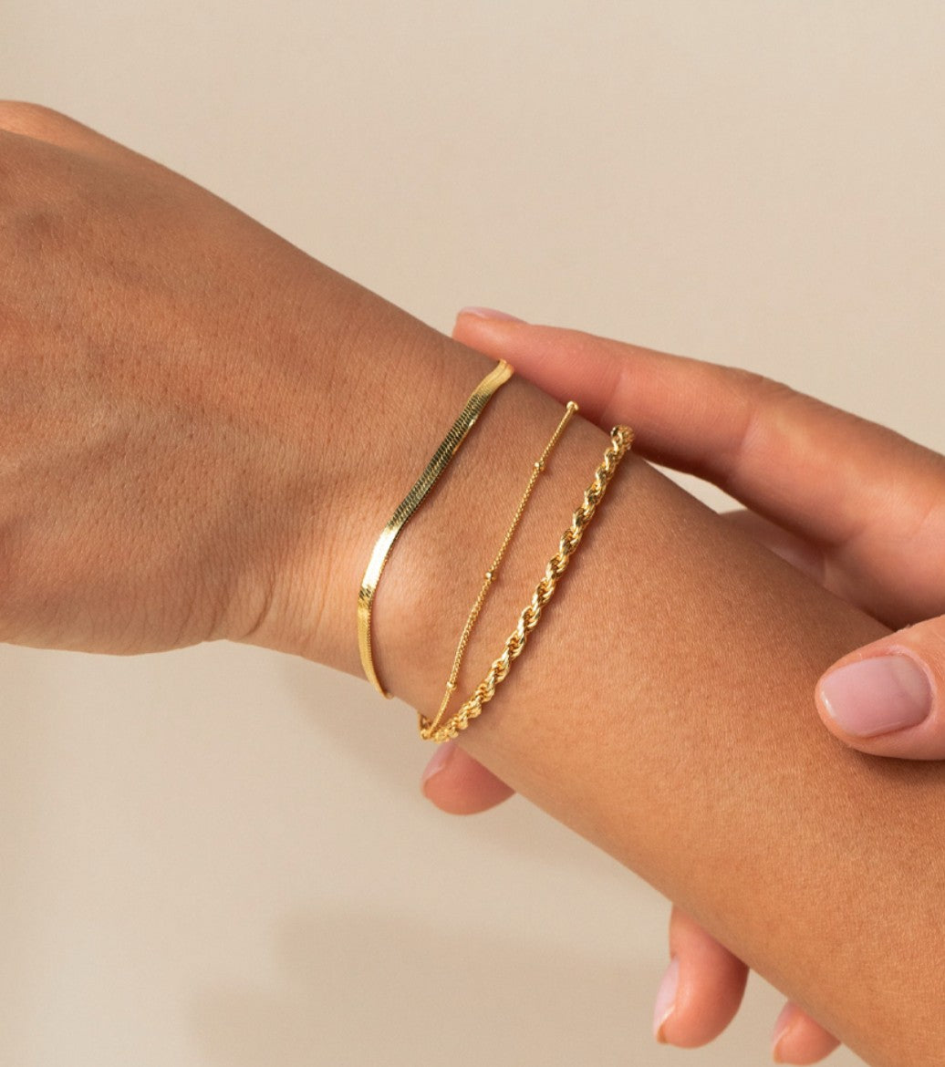 Herringbone Flat Snake Bracelet