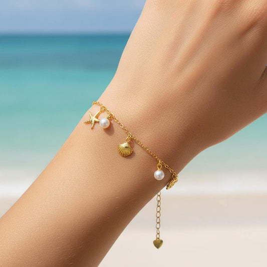 Shell Pearl Star Bracelet
