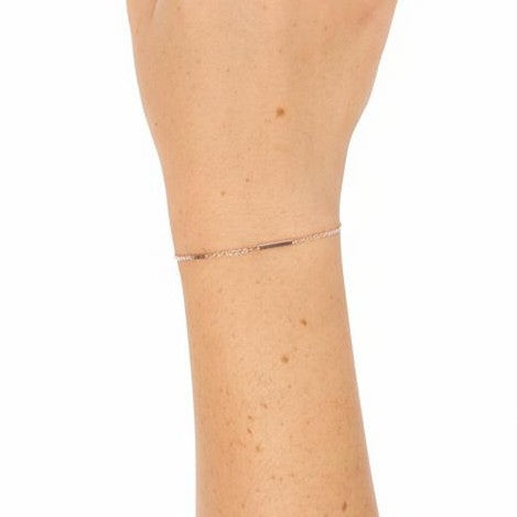 Silver Dapped Bar Cable 1.38mm Chain