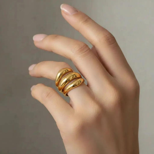 Coral Twist Ring