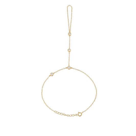 Gold 4 CZ Handchain
