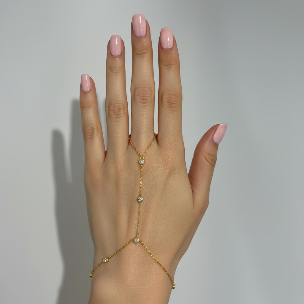 Gold 4 CZ Handchain