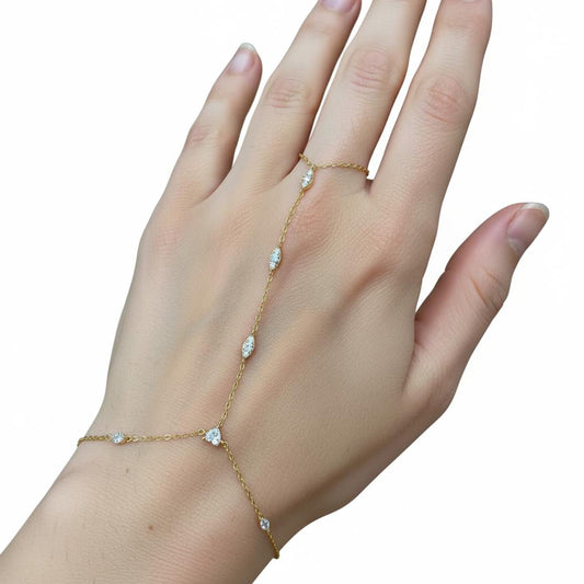 Diamonds & Hearts Handchain