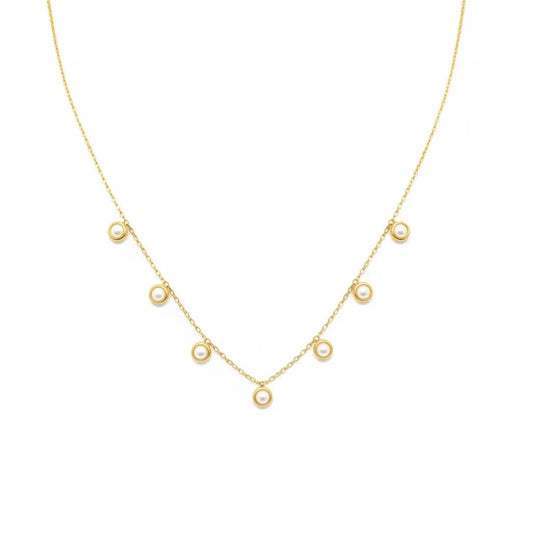 White Pearl Pendant Necklace