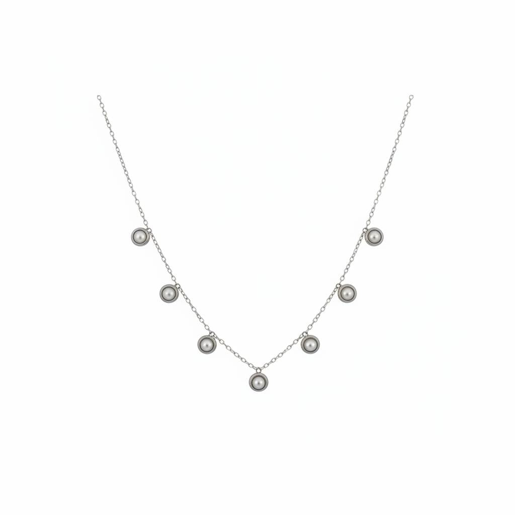 White Pearl Pendant Necklace