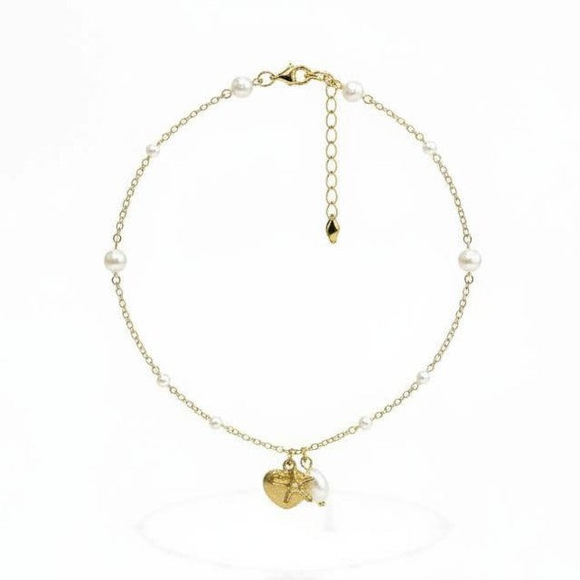 Shell Starfish Pearl Anklet