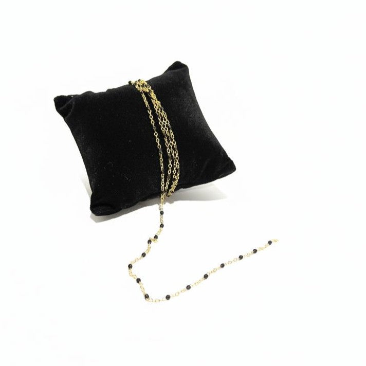 Gold & Black Flat Cable Enamel 1.7mm Chain