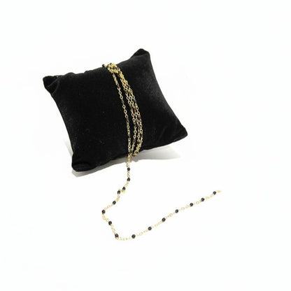 Gold & Black Flat Cable Enamel 1.7mm Chain
