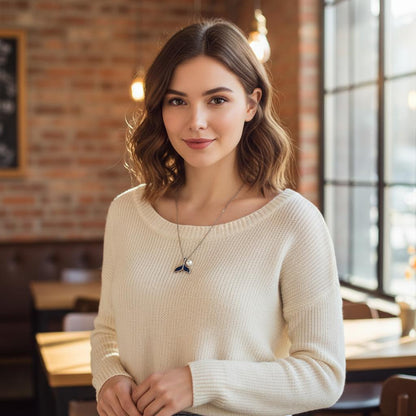 Fishtail & Pearl Necklace