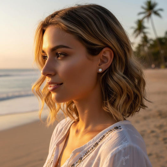 Classic Shell Pearl Stud Earrings 4.5mm