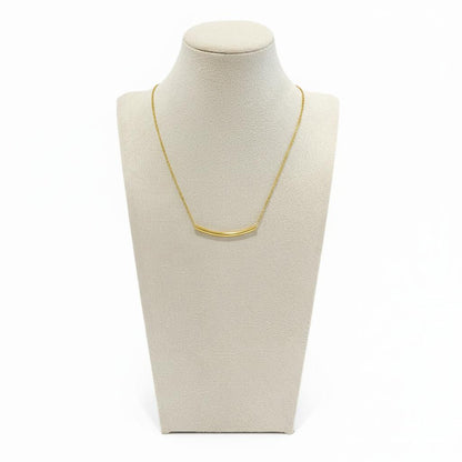 Curved Tube Pendant Necklace