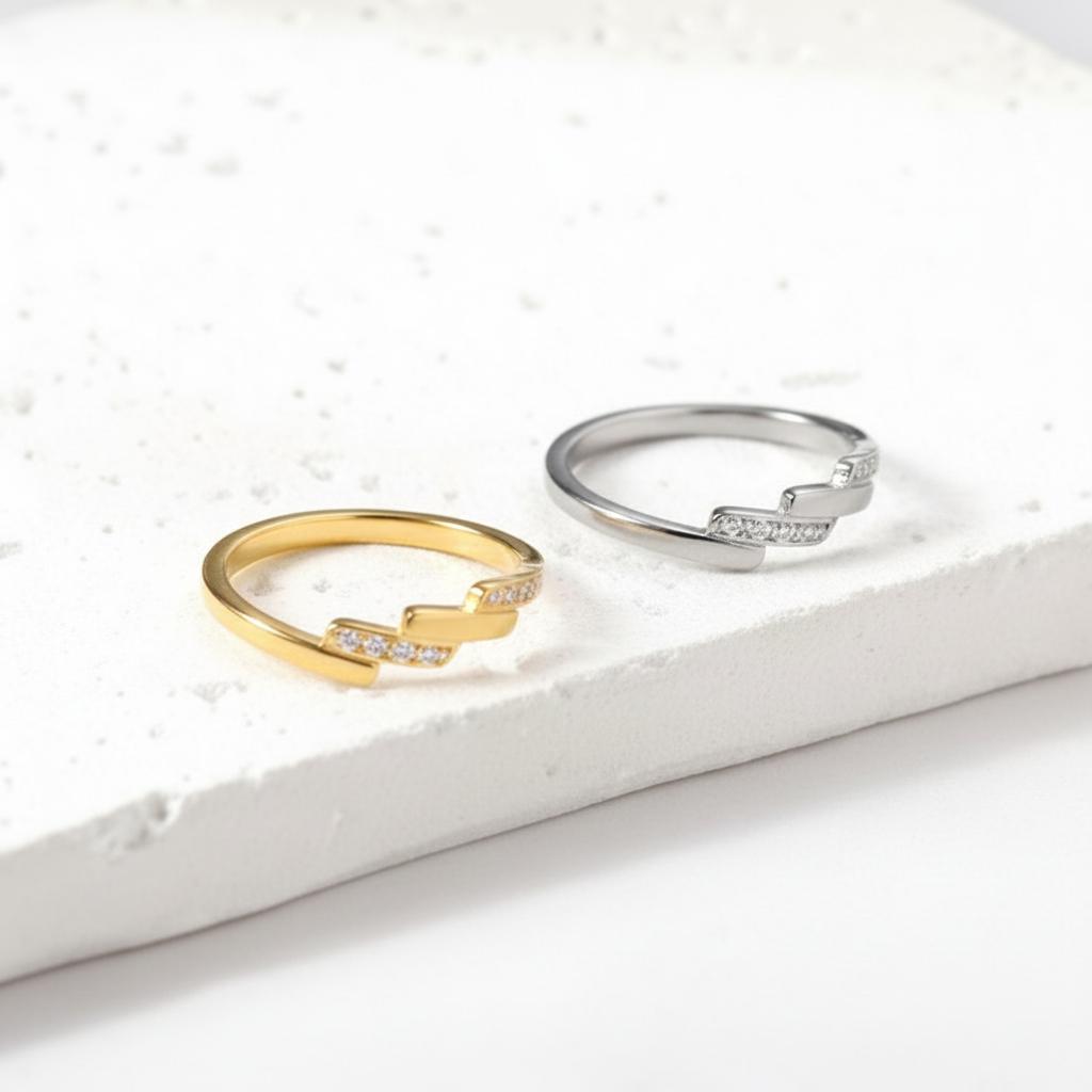 Gold Lightening Ring