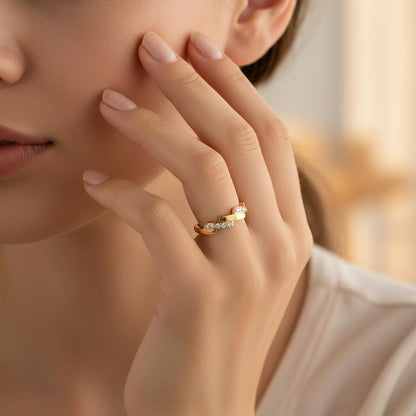 Gold Lightening Ring