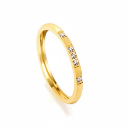 Trendy Small CZ Ring