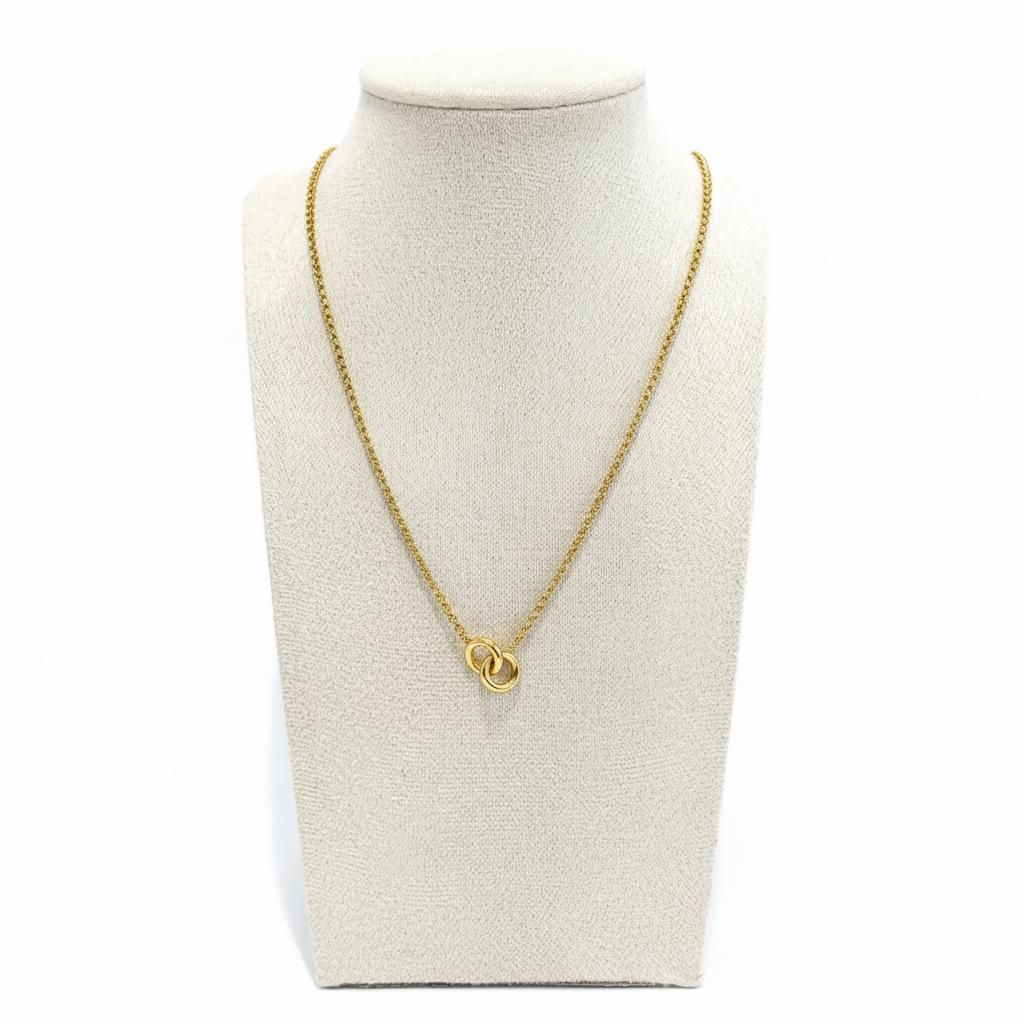 Double Circle Pendant Necklace