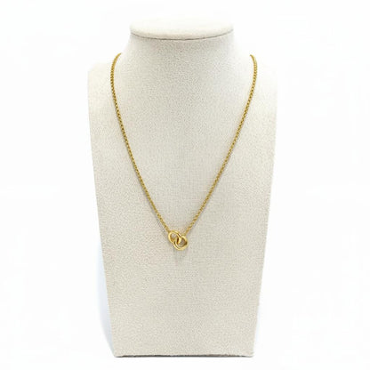 Double Circle Pendant Necklace