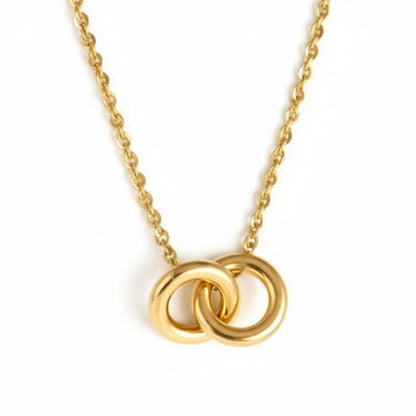 Double Circle Pendant Necklace