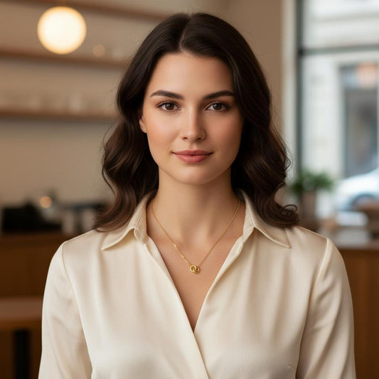 Double Circle Pendant Necklace