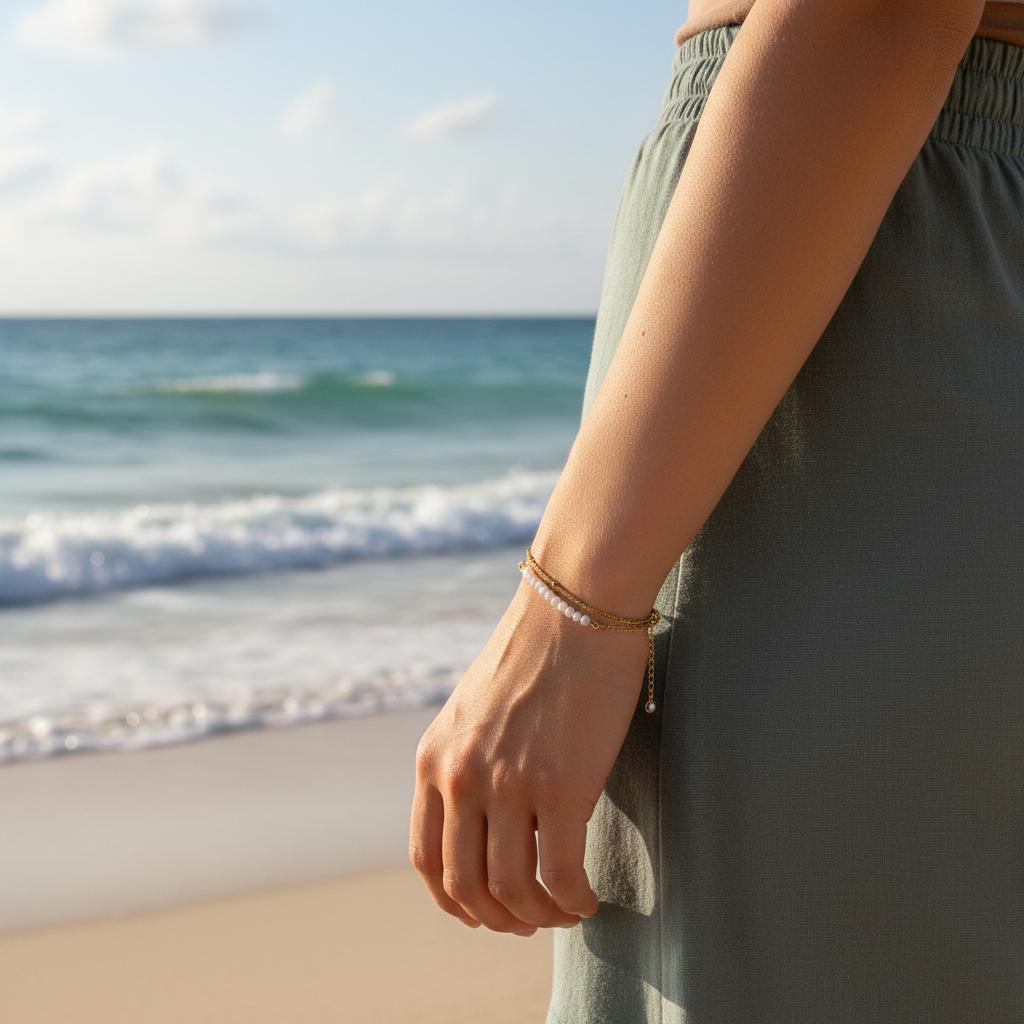 Satellite Pearl Bracelet