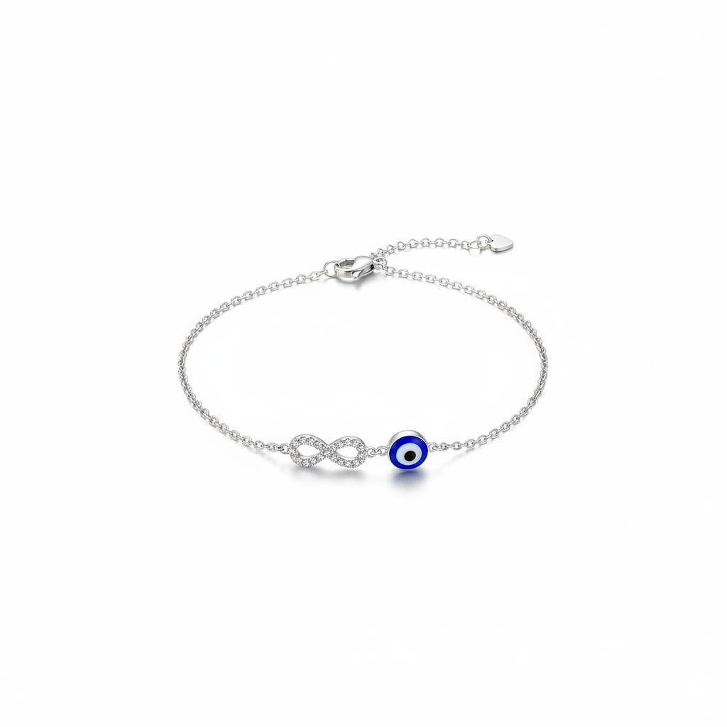 Blue Infinity Evil Eye Protective Bracelet