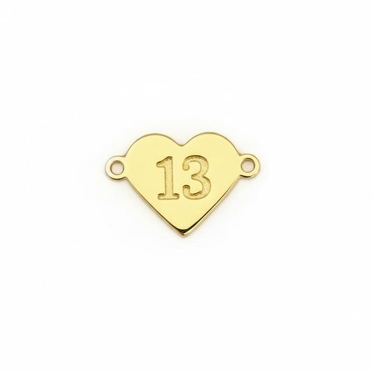 Gold 13 Heart Connector