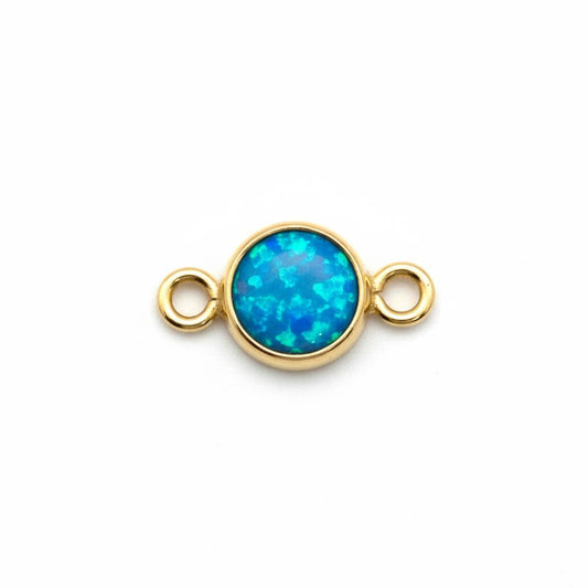 Gold Blue Opal Connector