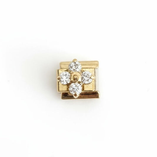 Gold CZ Flower