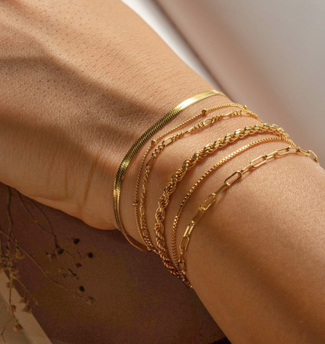 Herringbone Flat Snake Bracelet