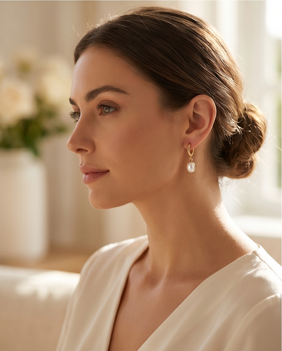 Sunkissed Pearl Earrings