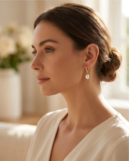 Sunkissed Pearl Earrings