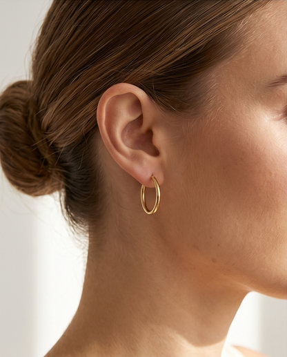 Nereus 15mm Hoop Earrings