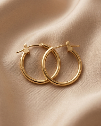 Nereus 15mm Hoop Earrings