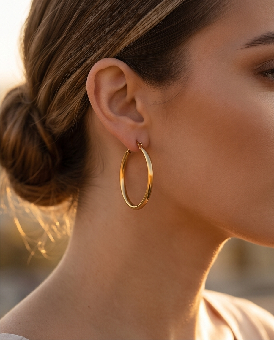 Nereus 35mm Hoop Earrings