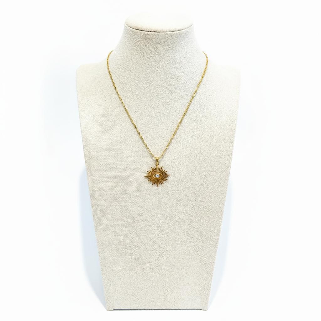 Irregularly Shaped Eye Pendant Necklace