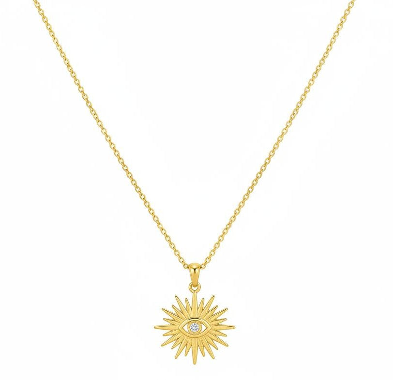 Irregularly Shaped Eye Pendant Necklace