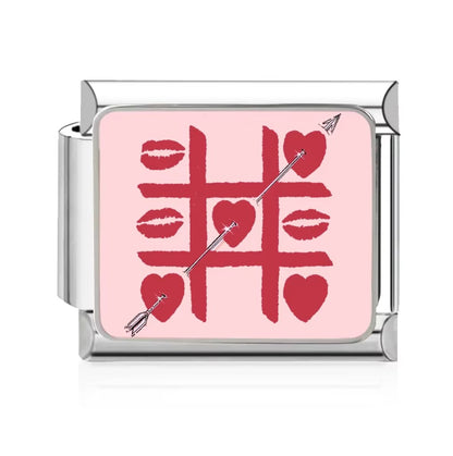 Gold Naughts & Crosses Italian Charm Bracelet