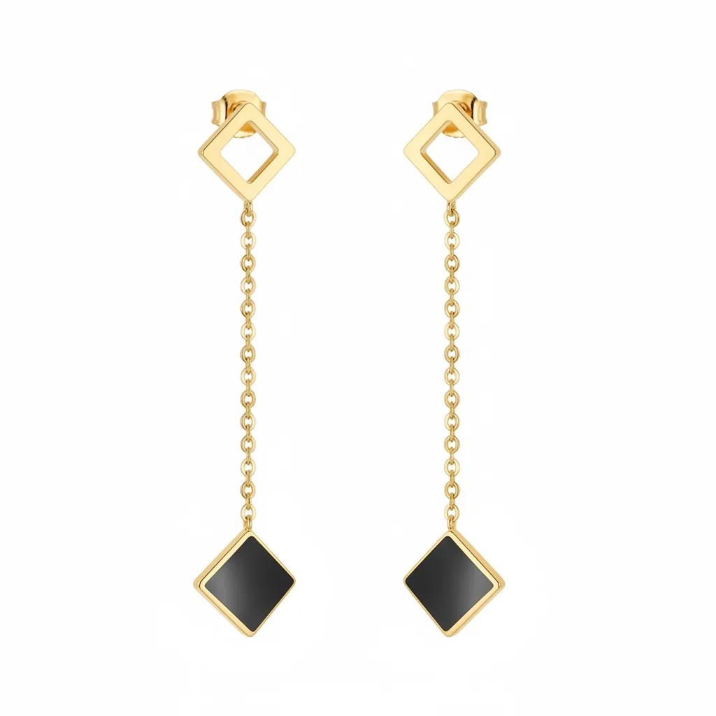 Drop Square Dangle Earrings