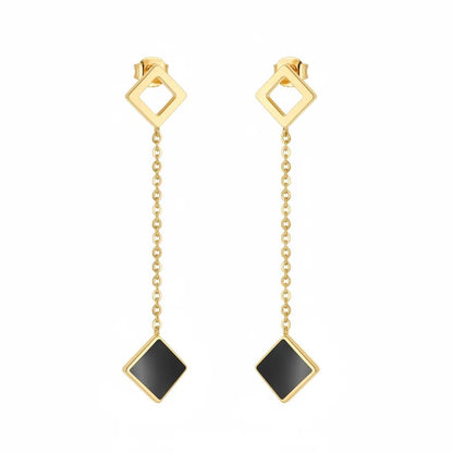 Drop Square Dangle Earrings