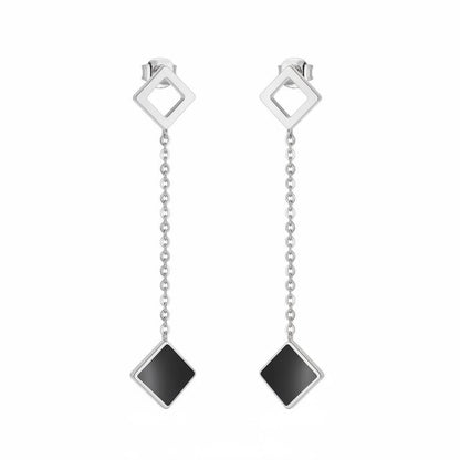 Drop Square Dangle Earrings