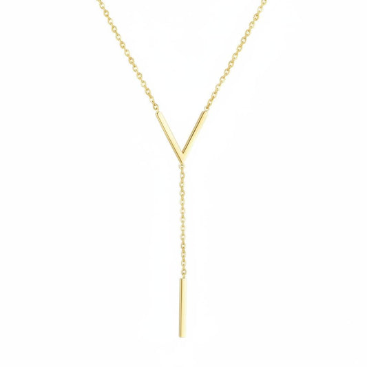 V Link Cuboid Chain Necklace