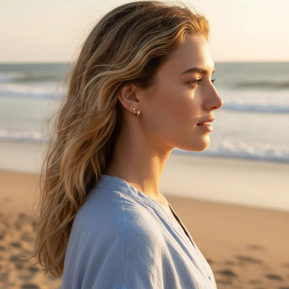 Lightening Statement Hoop Earrings