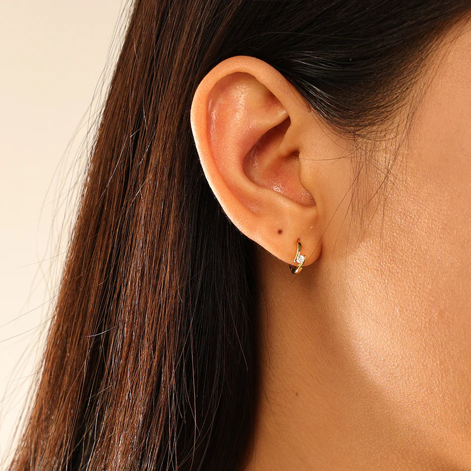 Lightening Statement Hoop Earrings