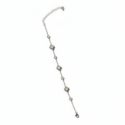 Mini Delicate Mother of Pearl Clover Bracelet