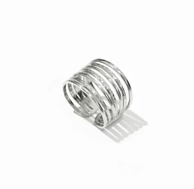 Multi Layer Band Gold Ring